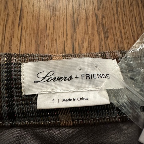Lovers + Friends Brown Plaid Mini Skirt Size Small - Picture 7 of 11
